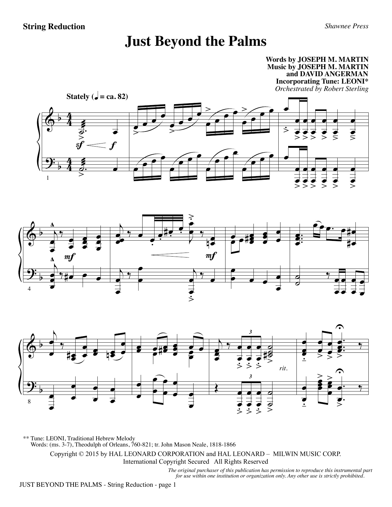 Learn to play Joseph M. Martin Just Beyond the Palms - Keyboard String Reduction sheet music for Choir Instrumental Pak in minutes. Joseph M. Martin Just Beyond the Palms - Keyboard String Reduction sheet music preview music notes and score for Choir Instrumental Pak including 4 page(s)