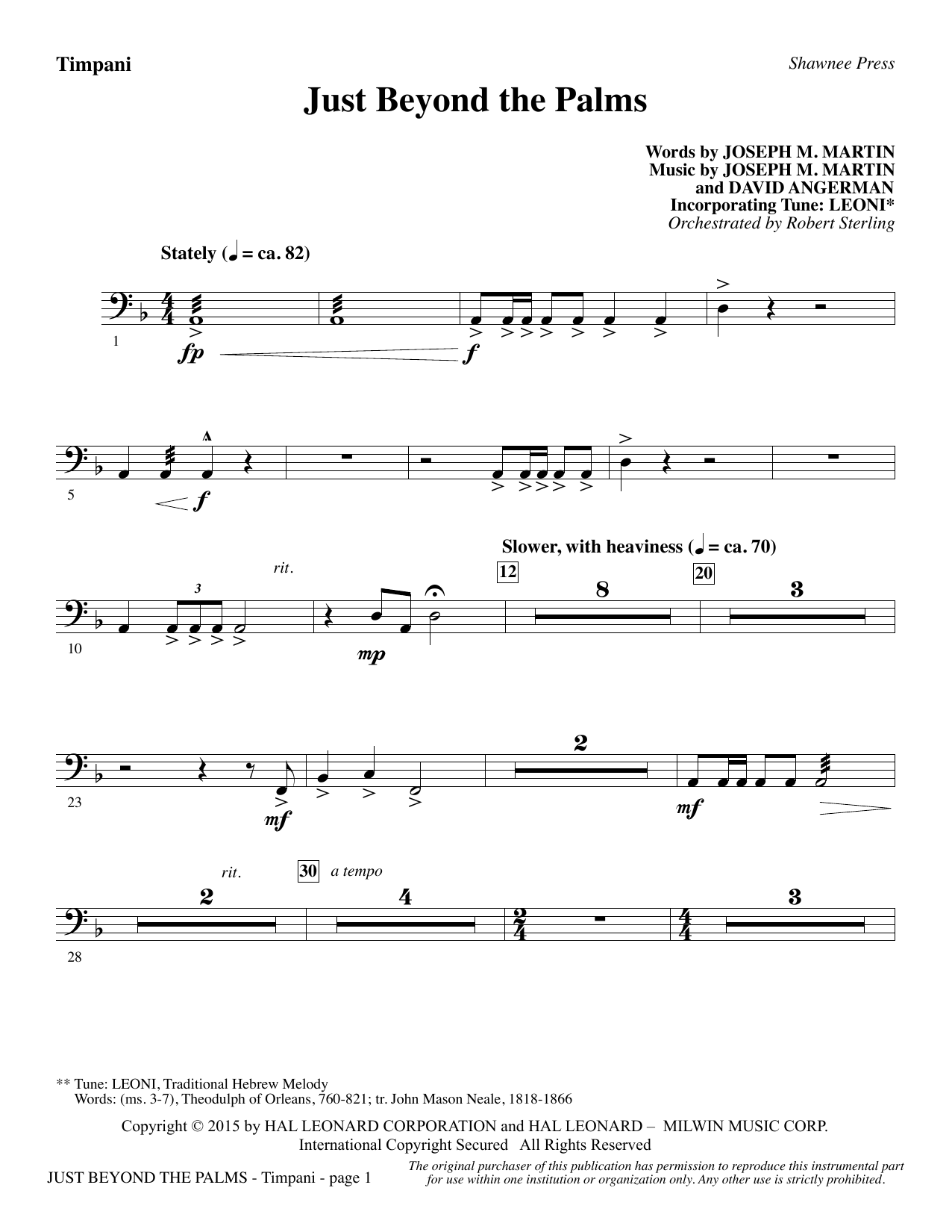 Learn to play Joseph M. Martin Just Beyond the Palms - Timpani sheet music for Choir Instrumental Pak in minutes. Joseph M. Martin Just Beyond the Palms - Timpani sheet music preview music notes and score for Choir Instrumental Pak including 2 page(s)
