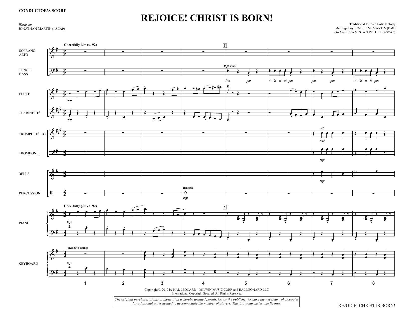 Learn to play Joseph M. Martin Rejoice! Christ Is Born! - Full Score sheet music for Choir Instrumental Pak in minutes. Joseph M. Martin Rejoice! Christ Is Born! - Full Score sheet music preview music notes and score for Choir Instrumental Pak including 13 page(s)