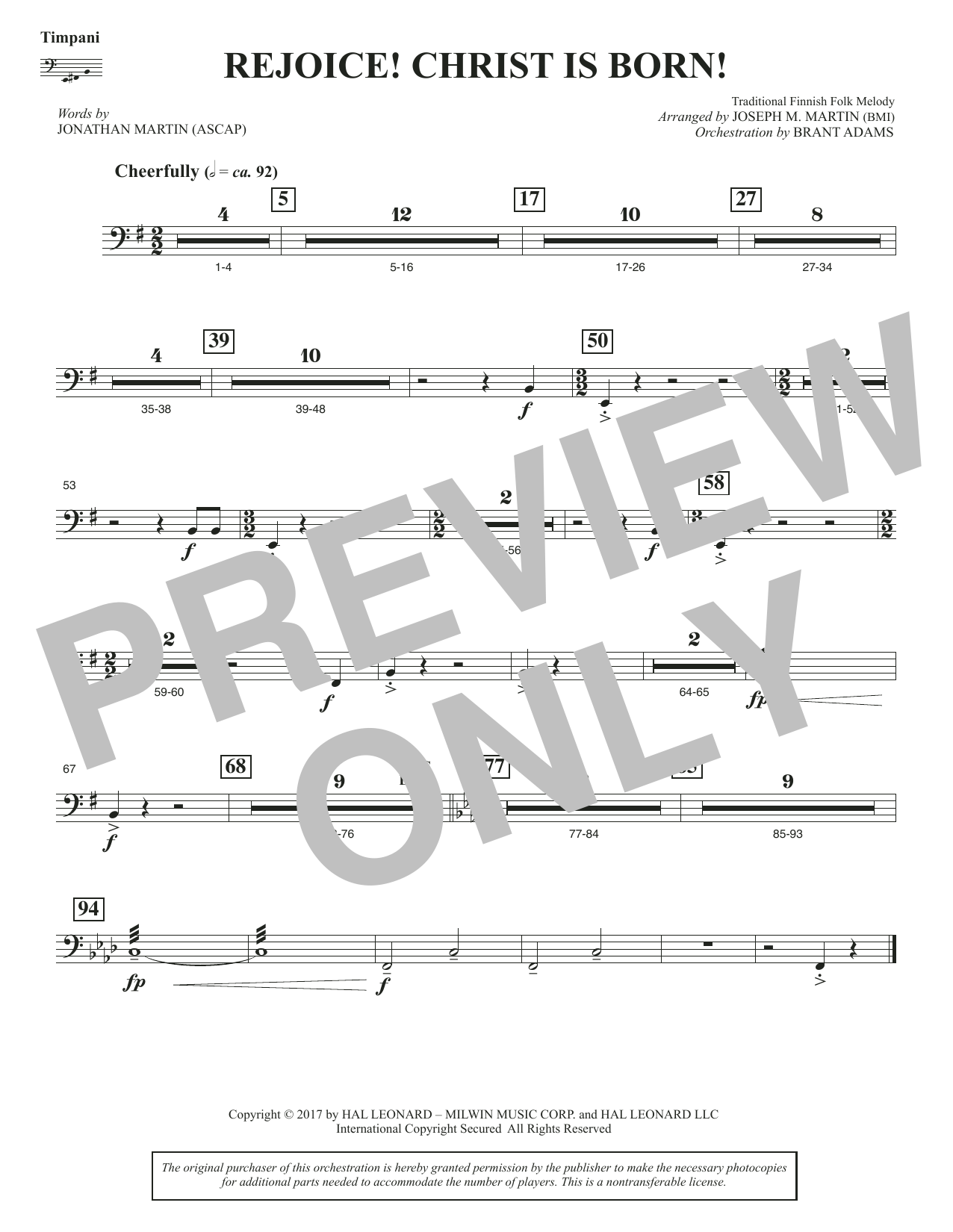 Learn to play Joseph M. Martin Rejoice! Christ Is Born! - Timpani sheet music for Choir Instrumental Pak in minutes. Joseph M. Martin Rejoice! Christ Is Born! - Timpani sheet music preview music notes and score for Choir Instrumental Pak including 1 page(s)