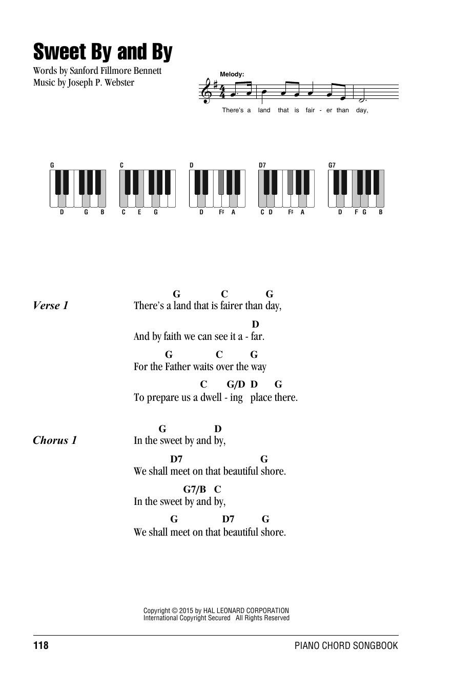 Learn to play Joseph P. Webster Sweet By And By sheet music for Super Easy Piano in minutes. Joseph P. Webster Sweet By And By sheet music preview music notes and score for Super Easy Piano including 1 page(s)
