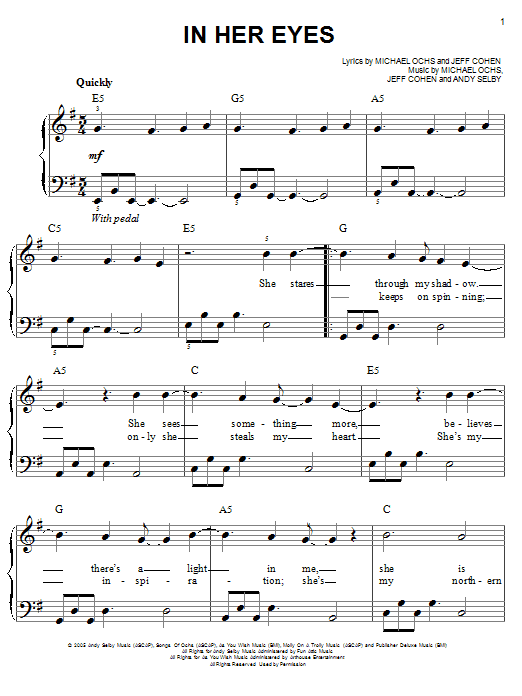 Learn to play Josh Groban In Her Eyes sheet music for Piano, Vocal & Guitar (Right-Hand Melody) in minutes. Josh Groban In Her Eyes sheet music preview music notes and score for Piano, Vocal & Guitar (Right-Hand Melody) including 9 page(s)