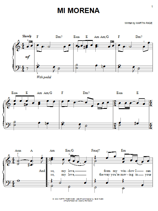 Learn to play Josh Groban Mi Morena sheet music for Easy Piano in minutes. Josh Groban Mi Morena sheet music preview music notes and score for Easy Piano including 5 page(s)