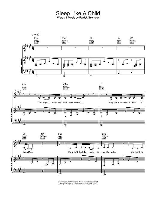 Learn to play Joss Stone Sleep Like A Child sheet music for Piano, Vocal & Guitar in minutes. Joss Stone Sleep Like A Child sheet music notes and chords
