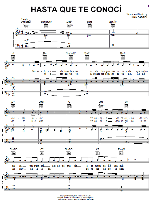 Learn to play Juan Gabriel Hasta que te conoci sheet music for Real Book – Melody & Chords in minutes. Juan Gabriel Hasta que te conoci sheet music preview music notes and score for Real Book – Melody & Chords including 2 page(s)