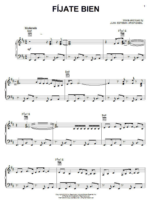 Learn to play Juanes Fijate Bien sheet music for Guitar Tab in minutes. Juanes Fijate Bien sheet music preview music notes and score for Guitar Tab including 12 page(s)