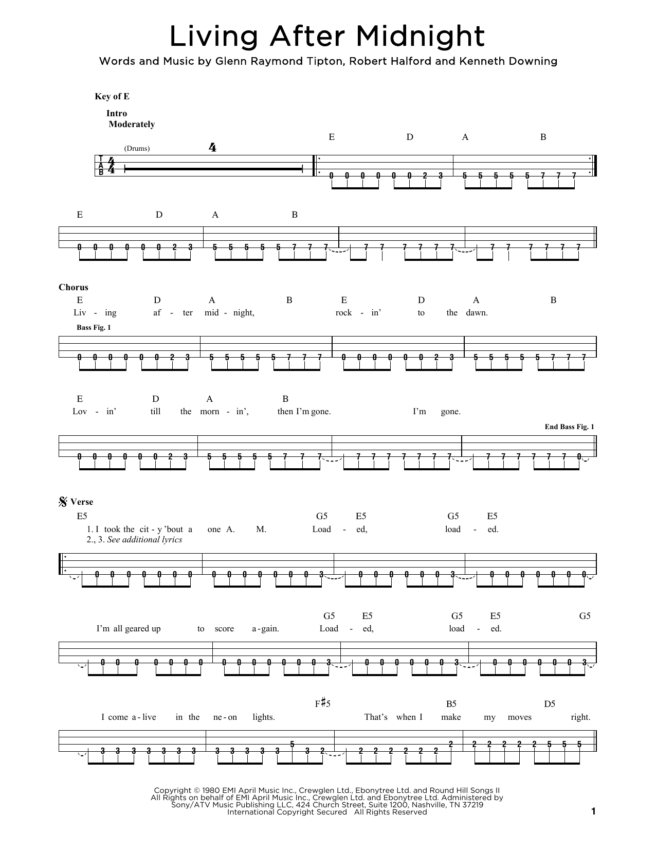 Learn to play Judas Priest Living After Midnight sheet music for Piano, Vocal & Guitar (Right-Hand Melody) in minutes. Judas Priest Living After Midnight sheet music notes and chords