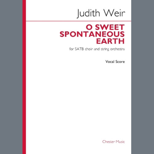 Judith Weir O Sweet Spontaneous Earth (Vocal Score) profile picture