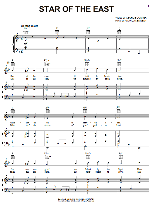 Learn to play Judy Garland Star Of The East sheet music for Piano, Vocal & Guitar (Right-Hand Melody) in minutes. Judy Garland Star Of The East sheet music notes and chords