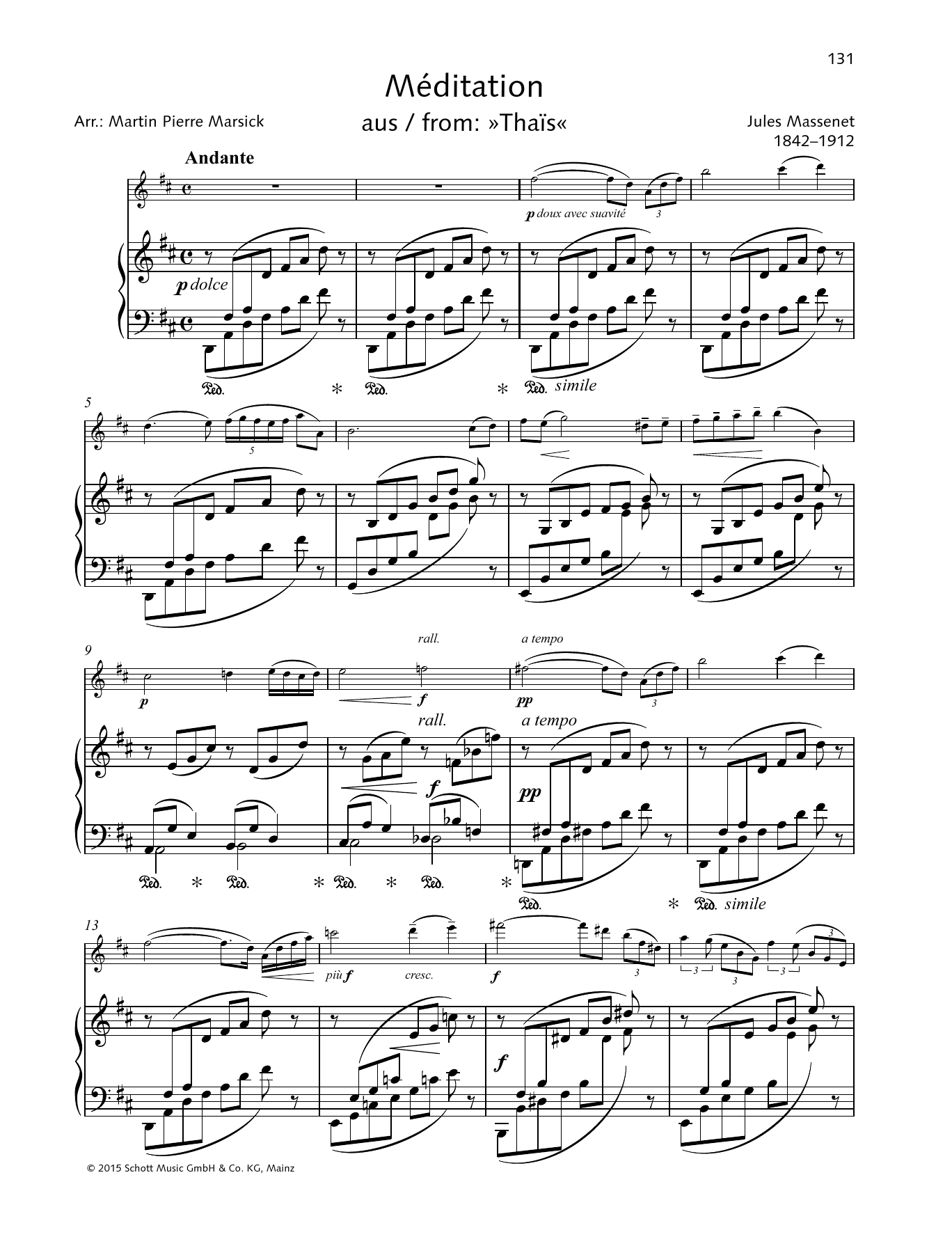 Learn to play Jules Àmile Frédéric Massenet Meditation sheet music for Woodwind Solo in minutes. Jules Àmile Frédéric Massenet Meditation sheet music preview music notes and score for Woodwind Solo including 6 page(s)