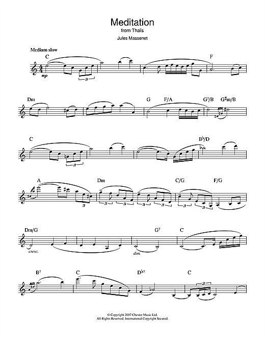 Learn to play Jules Massenet Meditation (from Thais) sheet music for Piano in minutes. Jules Massenet Meditation (from Thais) sheet music notes and chords
