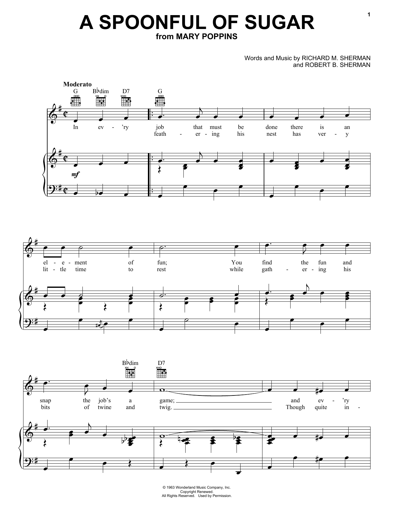 Learn to play Julie Andrews A Spoonful Of Sugar sheet music for Piano, Vocal & Guitar (Right-Hand Melody) in minutes. Julie Andrews A Spoonful Of Sugar sheet music preview music notes and score for Piano, Vocal & Guitar (Right-Hand Melody) including 3 page(s)