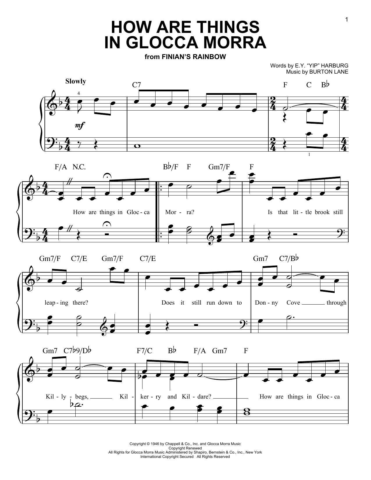 Learn to play Julie Andrews How Are Things In Glocca Morra sheet music for Easy Piano in minutes. Julie Andrews How Are Things In Glocca Morra sheet music preview music notes and score for Easy Piano including 3 page(s)