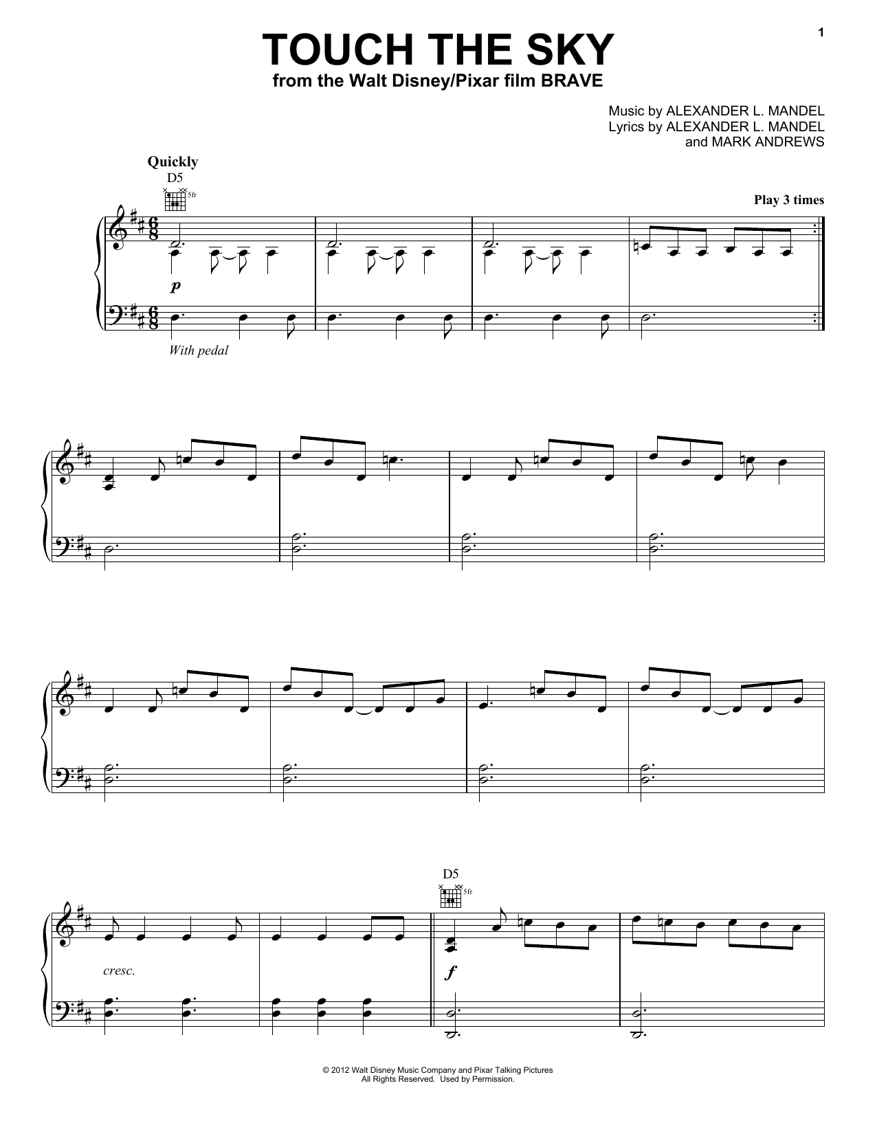Learn to play Julie Fowlis Touch The Sky (from Brave) sheet music for Piano in minutes. Julie Fowlis Touch The Sky (from Brave) sheet music notes and chords