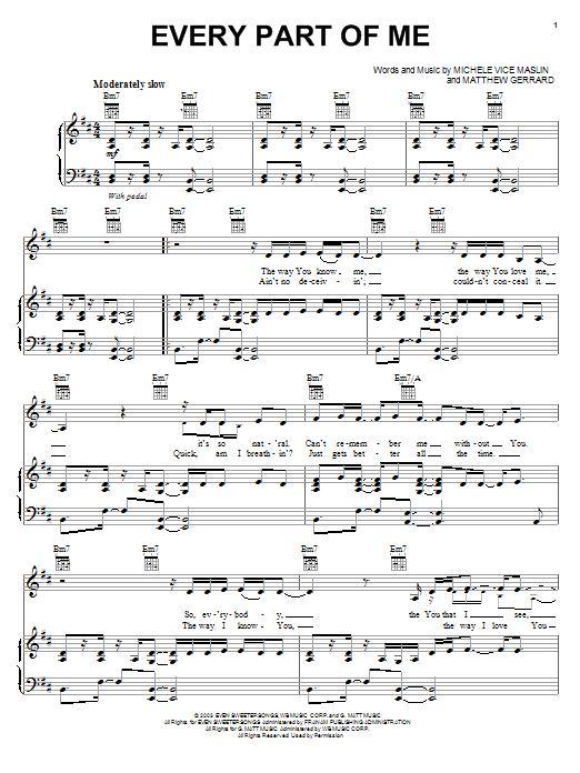 Learn to play Jump5 Every Part Of Me sheet music for Piano, Vocal & Guitar (Right-Hand Melody) in minutes. Jump5 Every Part Of Me sheet music preview music notes and score for Piano, Vocal & Guitar (Right-Hand Melody) including 5 page(s)