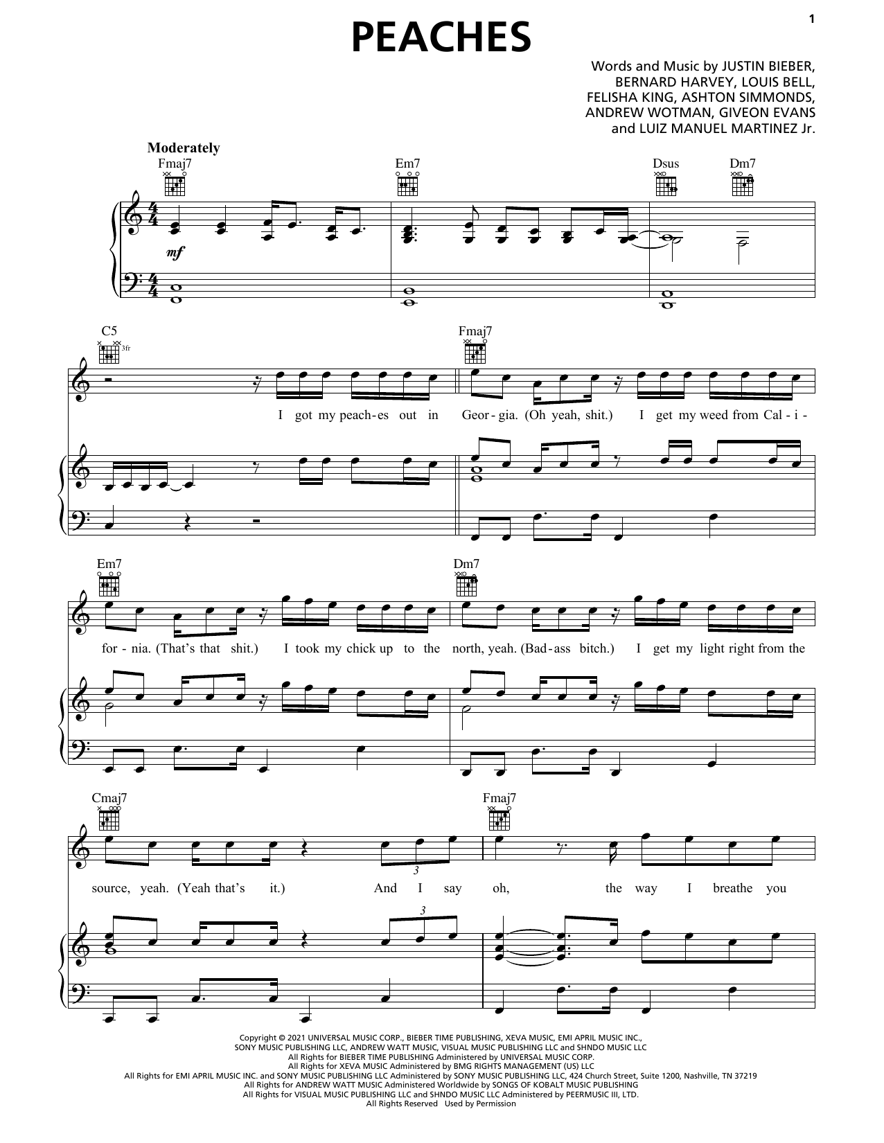 Bowser - Peaches (Piano Tutorial Lesson)