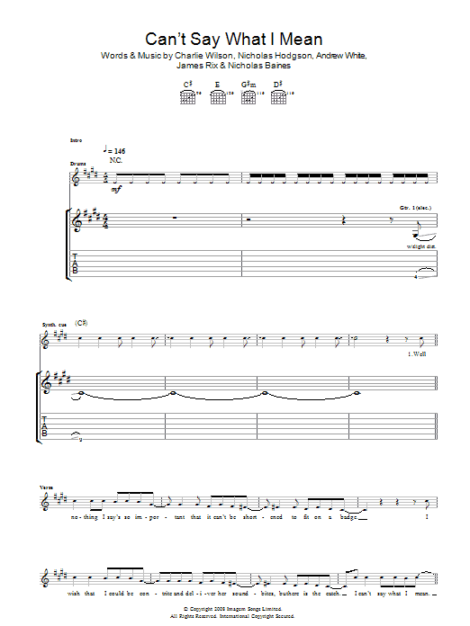 Learn to play Kaiser Chiefs Can't Say What I Mean sheet music for Guitar Tab in minutes. Kaiser Chiefs Can't Say What I Mean sheet music preview music notes and score for Guitar Tab including 5 page(s)