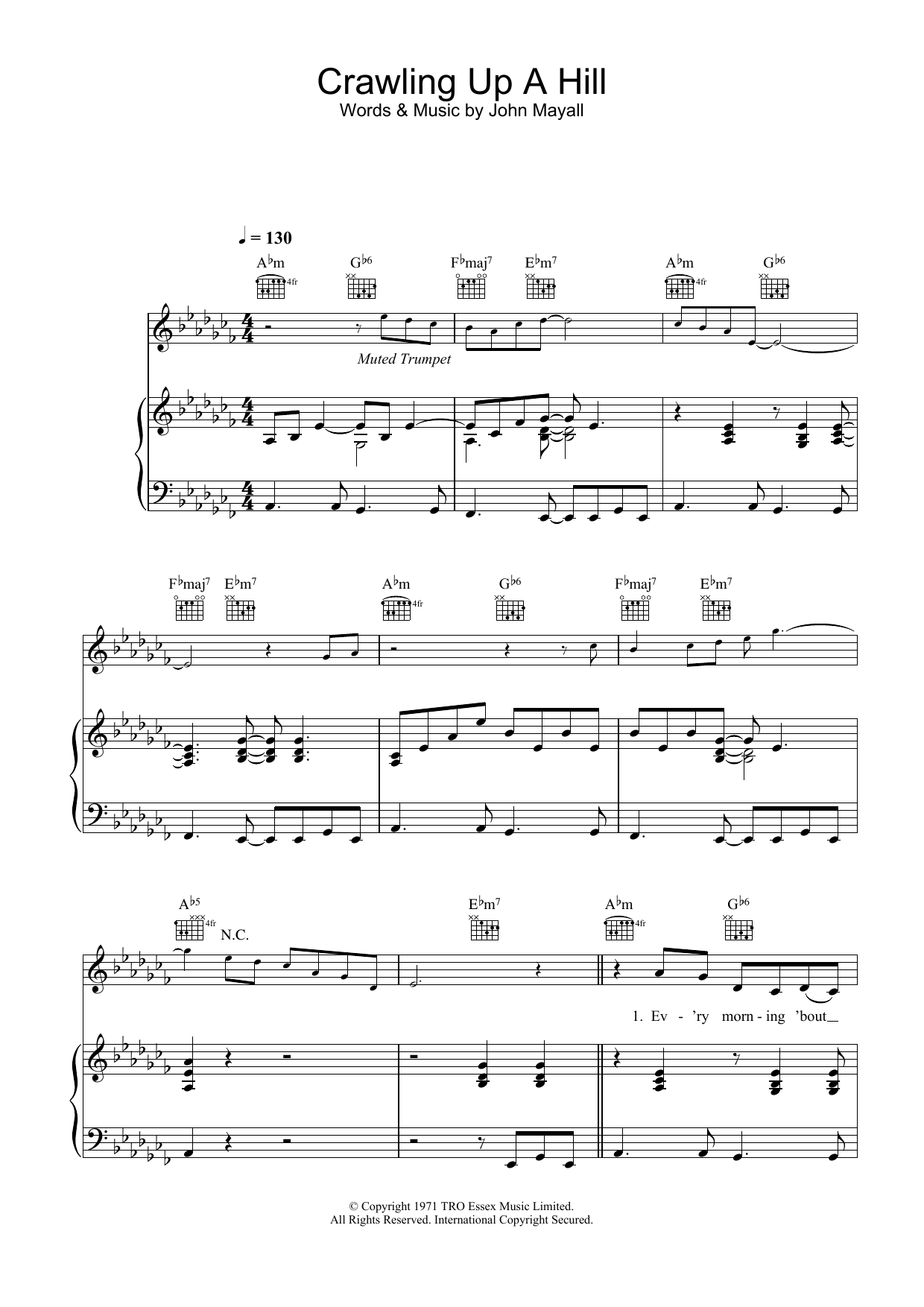 Learn to play Katie Melua Crawling Up A Hill sheet music for Piano, Vocal & Guitar in minutes. Katie Melua Crawling Up A Hill sheet music preview music notes and score for Piano, Vocal & Guitar including 7 page(s)