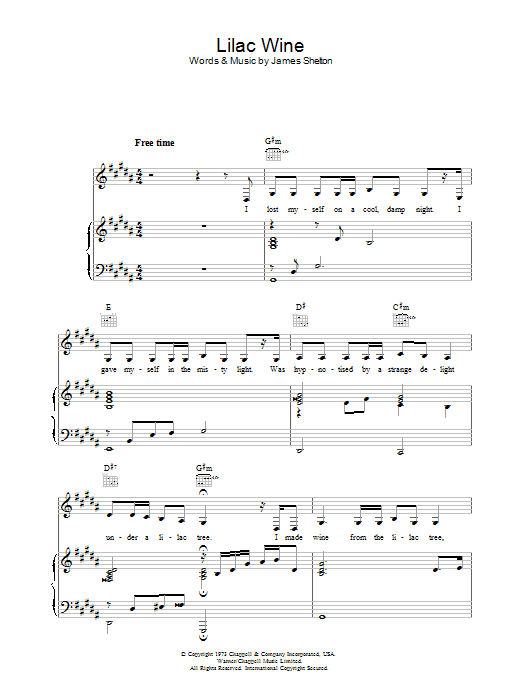 Learn to play Katie Melua Lilac Wine sheet music for Piano in minutes. Katie Melua Lilac Wine sheet music preview music notes and score for Piano including 3 page(s)