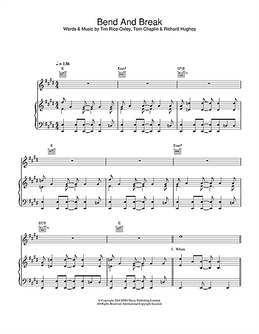 Learn to play Keane Bend And Break sheet music for Easy Piano in minutes. Keane Bend And Break sheet music notes and chords