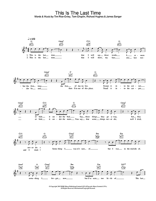 Learn to play Keane This Is The Last Time sheet music for Easy Piano in minutes. Keane This Is The Last Time sheet music notes and chords