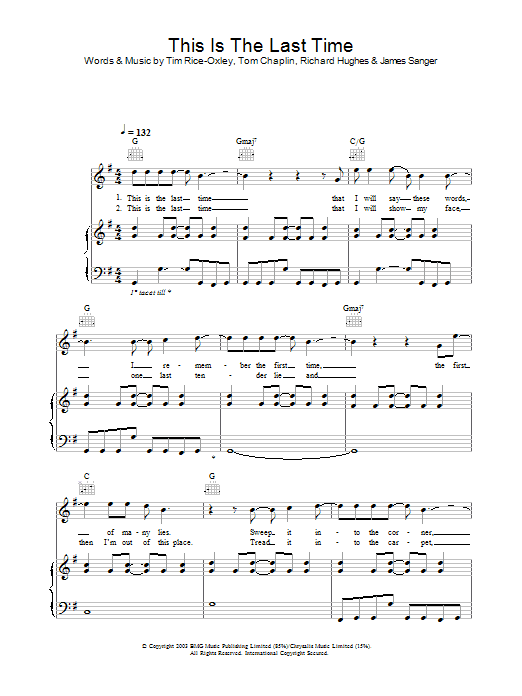 Learn to play Keane This Is The Last Time sheet music for Easy Piano in minutes. Keane This Is The Last Time sheet music preview music notes and score for Easy Piano including 3 page(s)