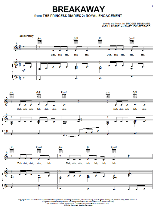 Learn to play Kelly Clarkson Breakaway sheet music for Piano (Big Notes) in minutes. Kelly Clarkson Breakaway sheet music preview music notes and score for Piano (Big Notes) including 8 page(s)