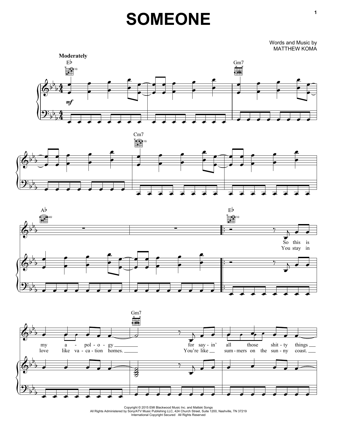 Learn to play Kelly Clarkson Someone sheet music for Piano, Vocal & Guitar (Right-Hand Melody) in minutes. Kelly Clarkson Someone sheet music preview music notes and score for Piano, Vocal & Guitar (Right-Hand Melody) including 5 page(s)
