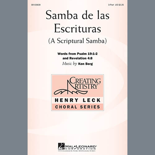 Download Ken Berg Samba De Las Escrituras Sheet Music arranged for 3-Part Treble - printable PDF music score including 2 page(s)