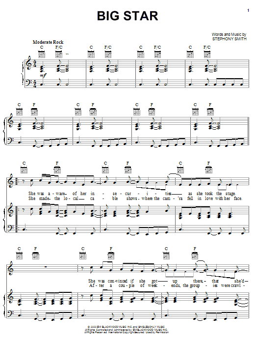 Learn to play Kenny Chesney Big Star sheet music for Piano, Vocal & Guitar (Right-Hand Melody) in minutes. Kenny Chesney Big Star sheet music notes and chords