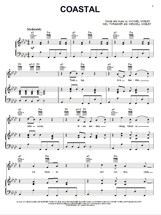 Learn to play Kenny Chesney Coastal sheet music for Piano, Vocal & Guitar (Right-Hand Melody) in minutes. Kenny Chesney Coastal sheet music preview music notes and score for Piano, Vocal & Guitar (Right-Hand Melody) including 6 page(s)