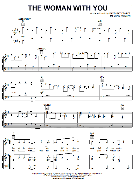 Learn to play Kenny Chesney The Woman With You sheet music for Piano, Vocal & Guitar (Right-Hand Melody) in minutes. Kenny Chesney The Woman With You sheet music preview music notes and score for Piano, Vocal & Guitar (Right-Hand Melody) including 6 page(s)