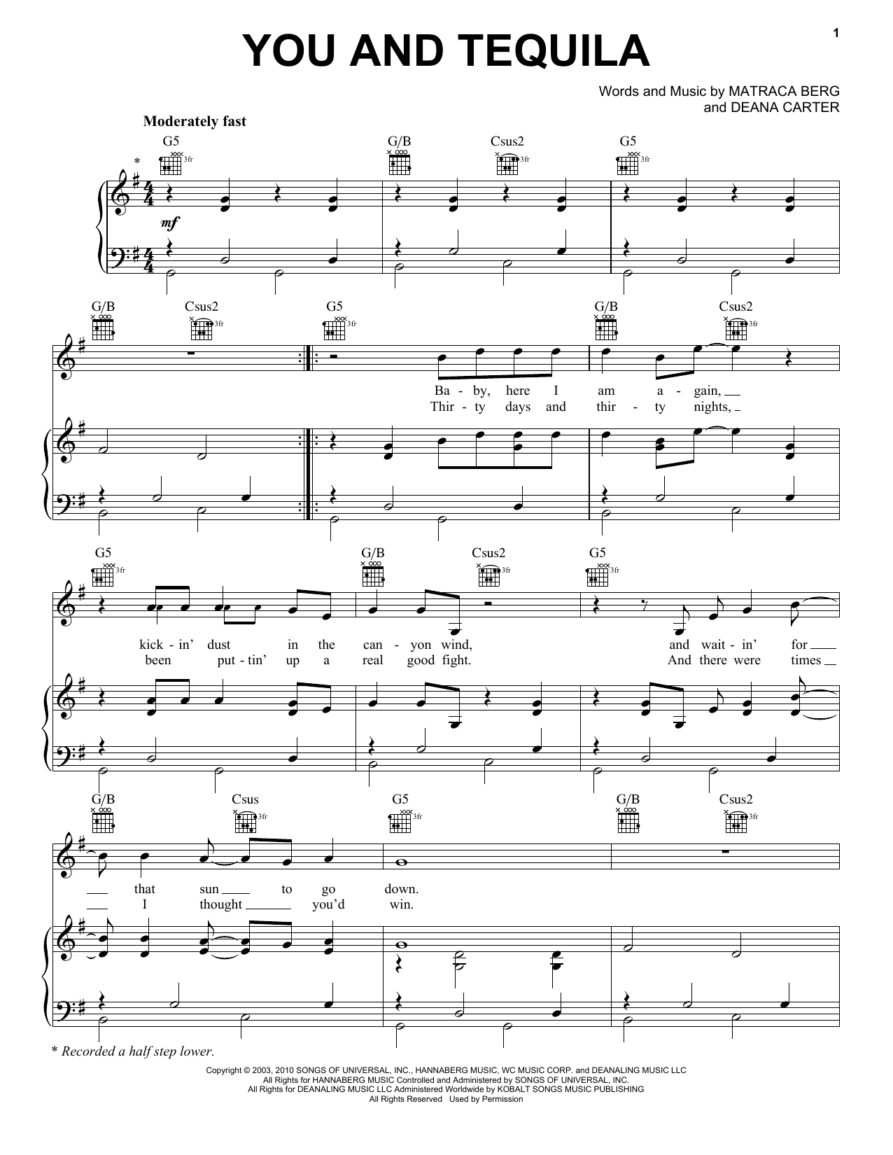 Learn to play Kenny Chesney You And Tequila sheet music for Piano, Vocal & Guitar (Right-Hand Melody) in minutes. Kenny Chesney You And Tequila sheet music preview music notes and score for Piano, Vocal & Guitar (Right-Hand Melody) including 6 page(s)