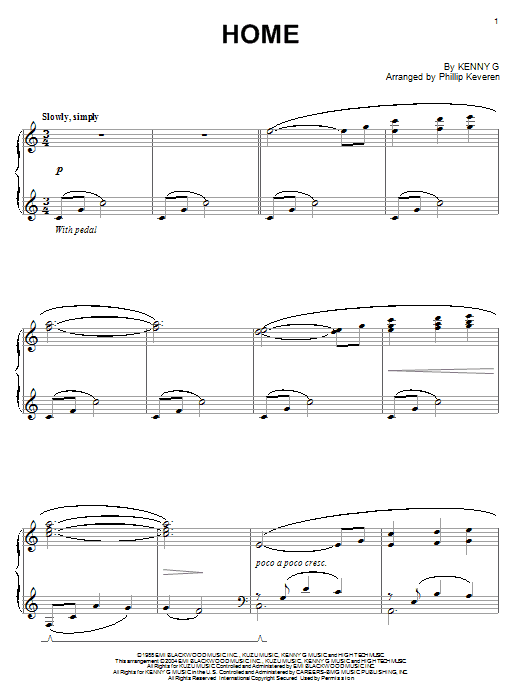 Learn to play Kenny G Home sheet music for Piano in minutes. Kenny G Home sheet music notes and chords