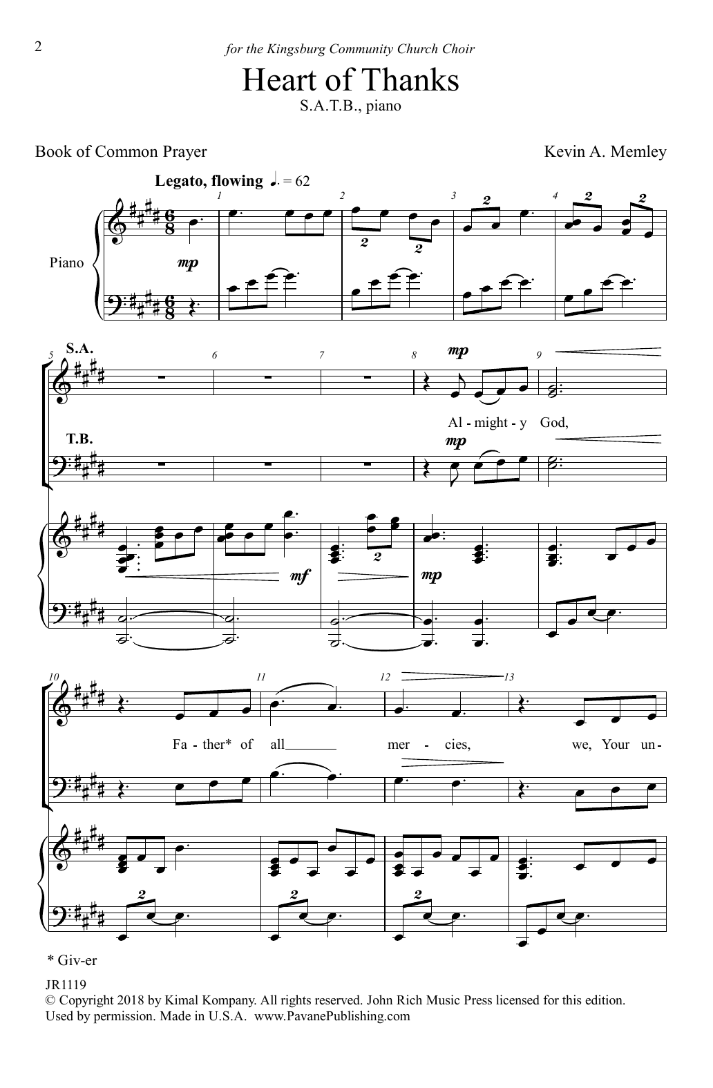 Learn to play Kevin A. Memley Heart Of Thanks sheet music for Piano & Vocal in minutes. Kevin A. Memley Heart Of Thanks sheet music preview music notes and score for Piano & Vocal including 7 page(s)