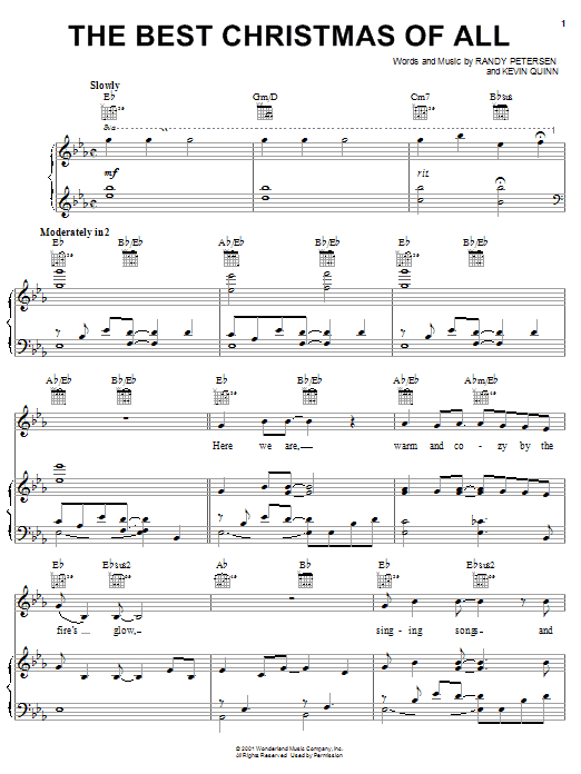 Learn to play Kevin Quinn The Best Christmas Of All sheet music for Piano, Vocal & Guitar (Right-Hand Melody) in minutes. Kevin Quinn The Best Christmas Of All sheet music notes and chords