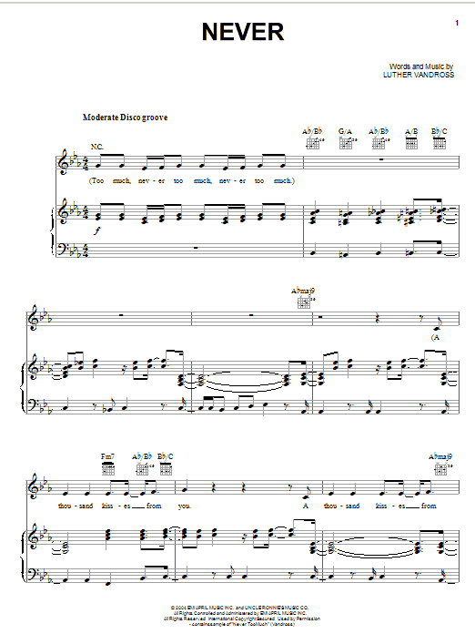Learn to play Keyshia Cole Never sheet music for Piano, Vocal & Guitar (Right-Hand Melody) in minutes. Keyshia Cole Never sheet music preview music notes and score for Piano, Vocal & Guitar (Right-Hand Melody) including 8 page(s)