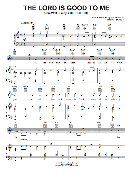 Learn to play Kim Gannon The Lord Is Good To Me sheet music for Piano, Vocal & Guitar (Right-Hand Melody) in minutes. Kim Gannon The Lord Is Good To Me sheet music notes and chords