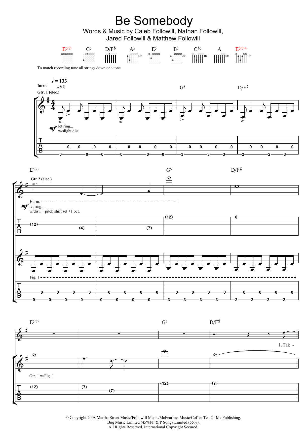 Learn to play Kings Of Leon Be Somebody sheet music for Piano, Vocal & Guitar (Right-Hand Melody) in minutes. Kings Of Leon Be Somebody sheet music preview music notes and score for Piano, Vocal & Guitar (Right-Hand Melody) including 6 page(s)