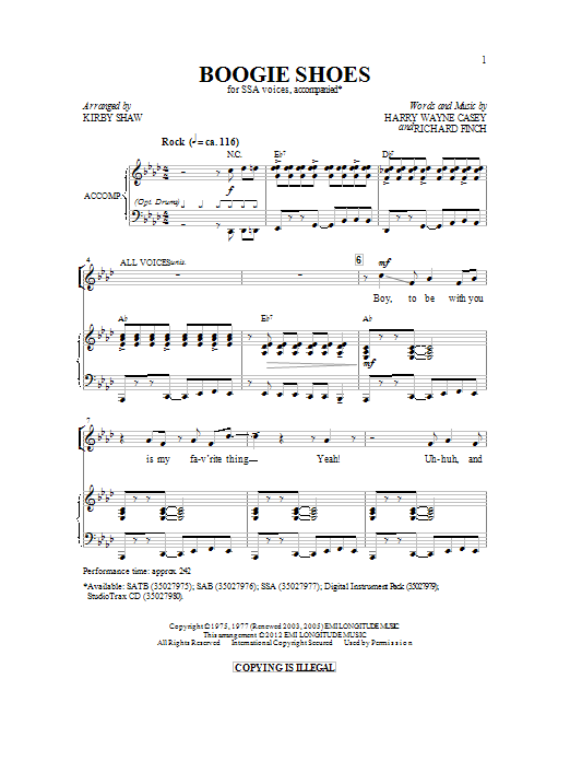 Learn to play Kirby Shaw Boogie Shoes sheet music for SSA in minutes. Kirby Shaw Boogie Shoes sheet music preview music notes and score for SSA including 9 page(s)