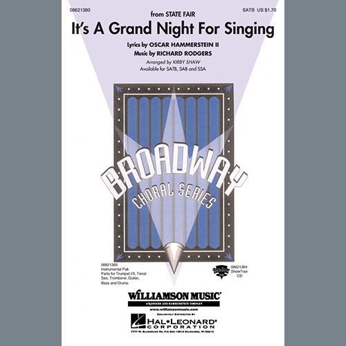 Download or print Kirby Shaw It's a Grand Night for Singing - Drums Sheet Music Printable PDF 1-page score for Children / arranged Choir Instrumental Pak SKU: 265693.