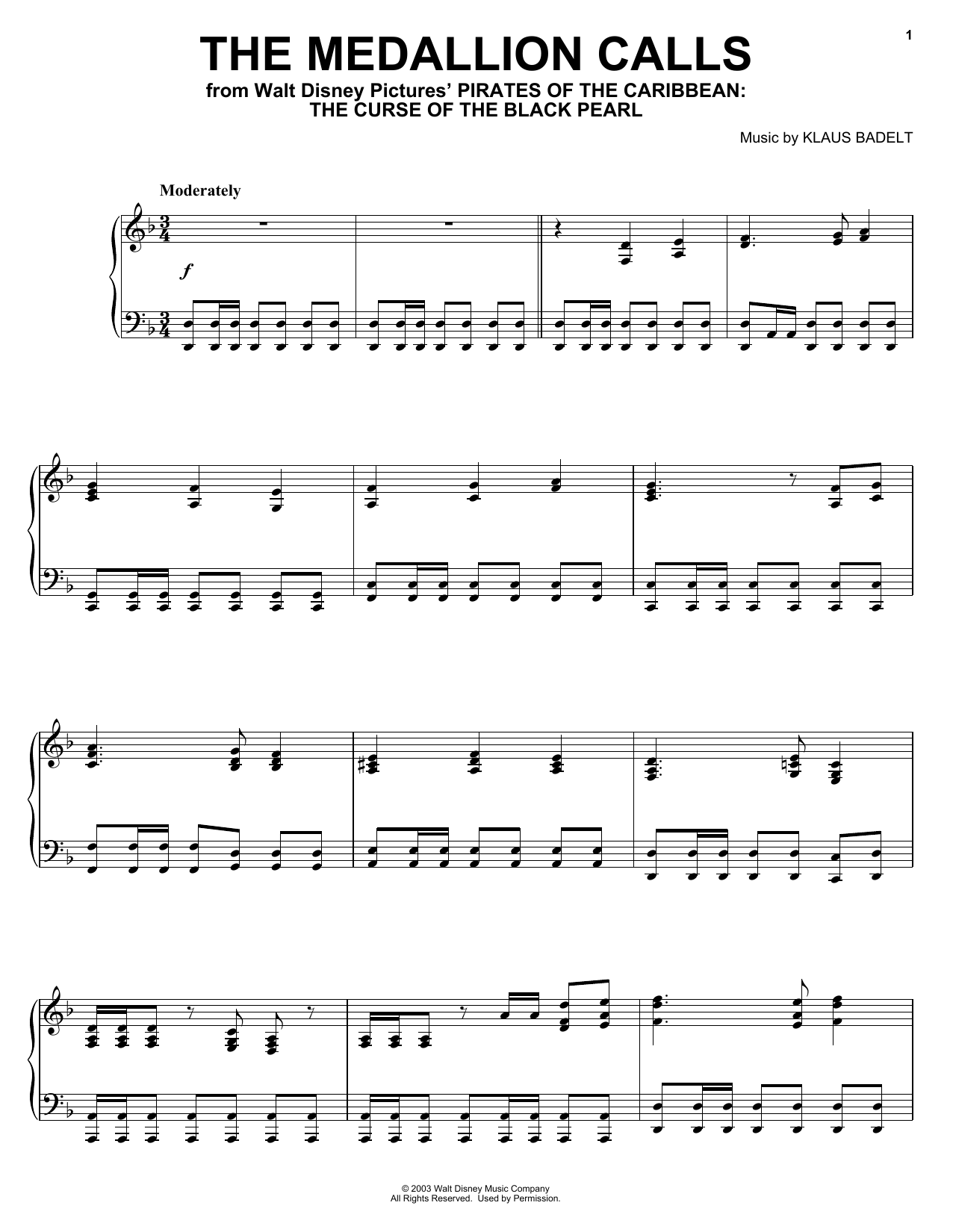 Learn to play Klaus Badelt The Medallion Calls sheet music for Easy Piano in minutes. Klaus Badelt The Medallion Calls sheet music preview music notes and score for Easy Piano including 5 page(s)