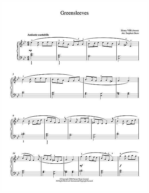 Learn to play Klaus Wunderlich Greensleeves sheet music for Piano in minutes. Klaus Wunderlich Greensleeves sheet music notes and chords