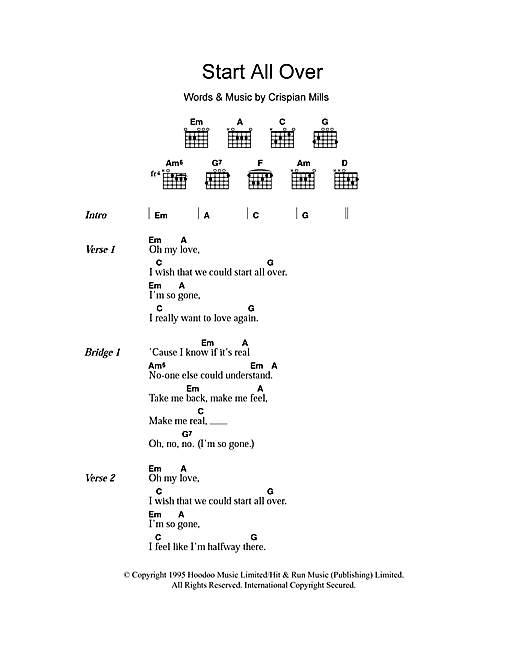 Learn to play Kula Shaker Start All Over sheet music for Lyrics & Chords in minutes. Kula Shaker Start All Over sheet music notes and chords