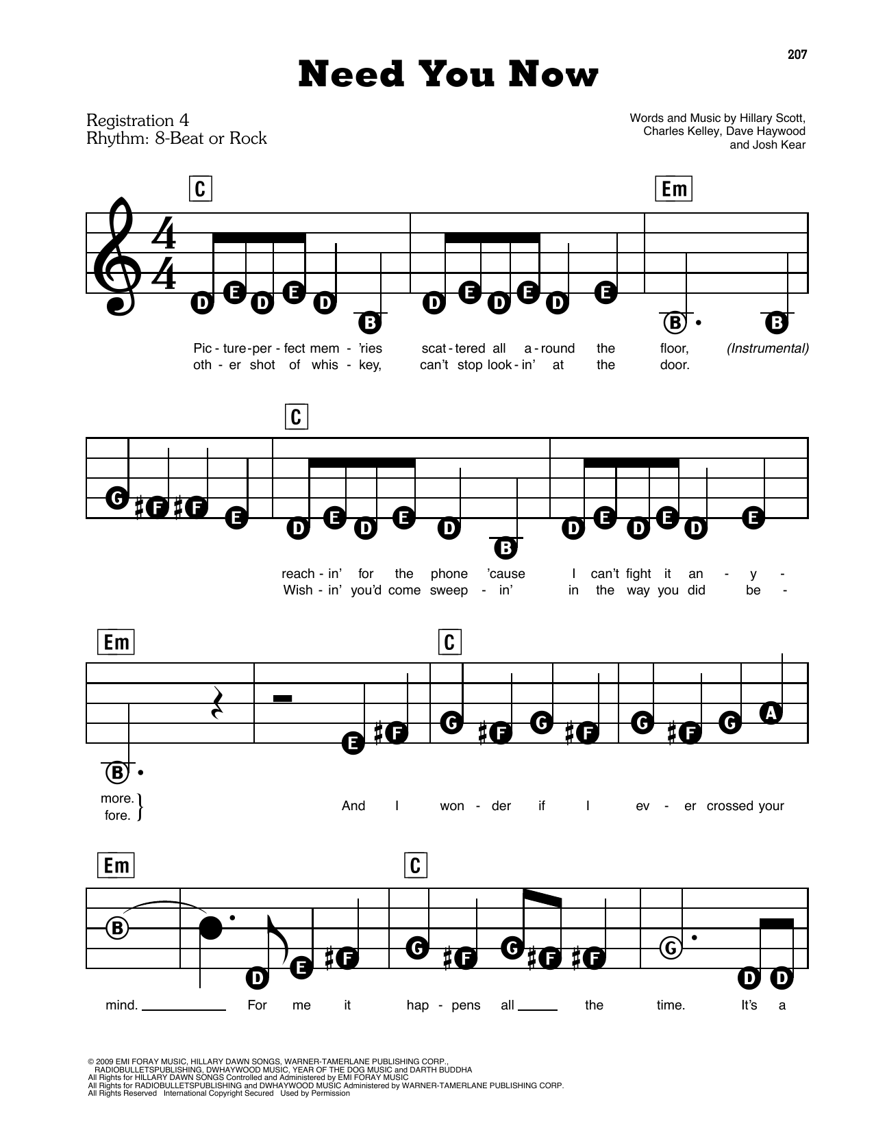 Learn to play Lady Antebellum Need You Now sheet music for E-Z Play Today in minutes. Lady Antebellum Need You Now sheet music preview music notes and score for E-Z Play Today including 3 page(s)