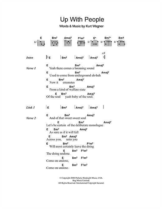 Learn to play Lambchop Up With People sheet music for Lyrics & Chords in minutes. Lambchop Up With People sheet music notes and chords