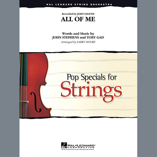 Download or print Larry Moore All of Me - Cello Sheet Music Printable PDF 2-page score for Love / arranged String Quartet SKU: 368765.