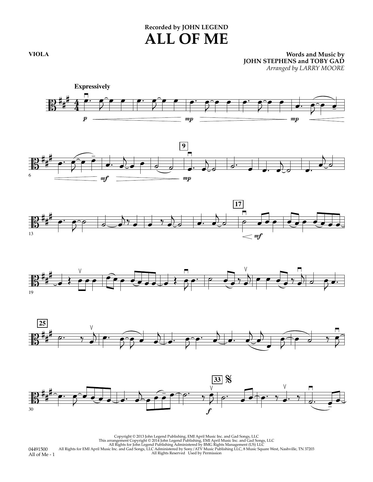 Learn to play Larry Moore All of Me - Viola sheet music for String Quartet in minutes. Larry Moore All of Me - Viola sheet music preview music notes and score for String Quartet including 2 page(s)