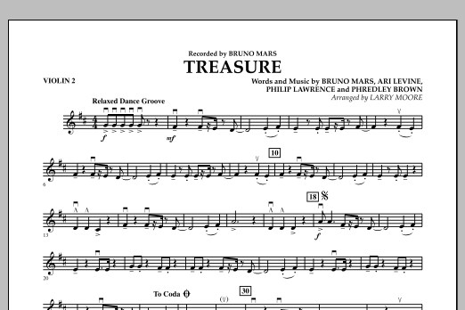 Learn to play Larry Moore Treasure - Violin 2 sheet music for String Quartet in minutes. Larry Moore Treasure - Violin 2 sheet music preview music notes and score for String Quartet including 1 page(s)