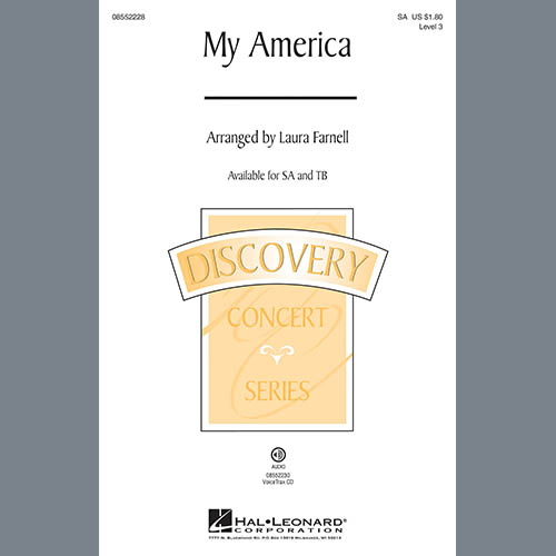 Download or print Laura Farnell My America (Choral Medley) Sheet Music Printable PDF 9-page score for Inspirational / arranged TB Choir SKU: 289204.